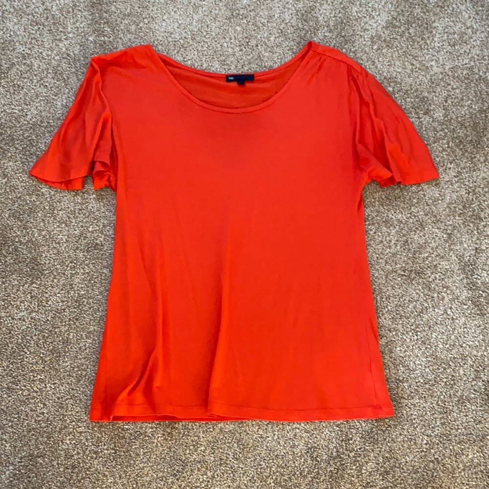 Gap Size S Red/Orange Flowy Top